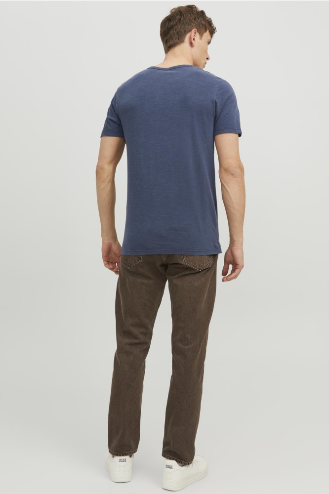 JJESPLIT NECK TEE SS NOOS 12164972 NAVY BLAZER